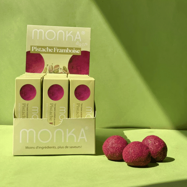 ENCAS FRAMBOISE - PISTACHE - "MONKA"