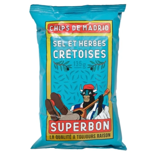 CHIPS SEL ET HERBES CRETOISES - "SUPERBON"