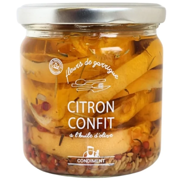 CITRONS CONFIT AUX FLEURS DES GARRIGUES - "RUE TRAVERSETTE"