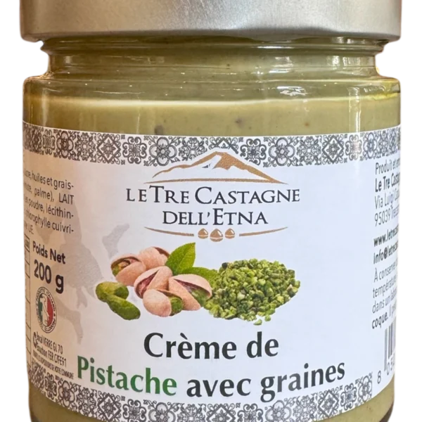 CRÈME DE PISTACHE AVEC GRAINES - LE TRE CASTAGNE DELL'ETNA