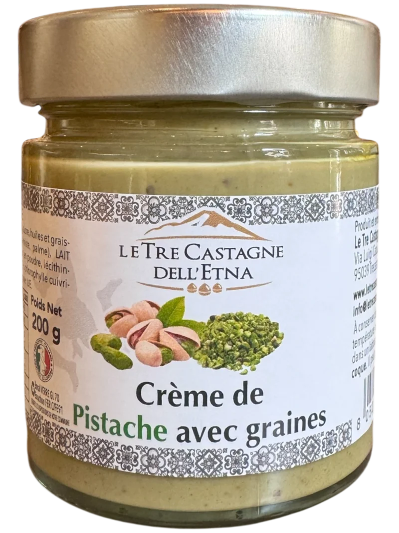 CRÈME DE PISTACHE AVEC GRAINES - LE TRE CASTAGNE DELL'ETNA