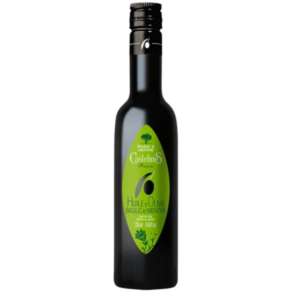 HUILE D'OLIVEAU BASILIC ET MENTHE - "CASTELAS"