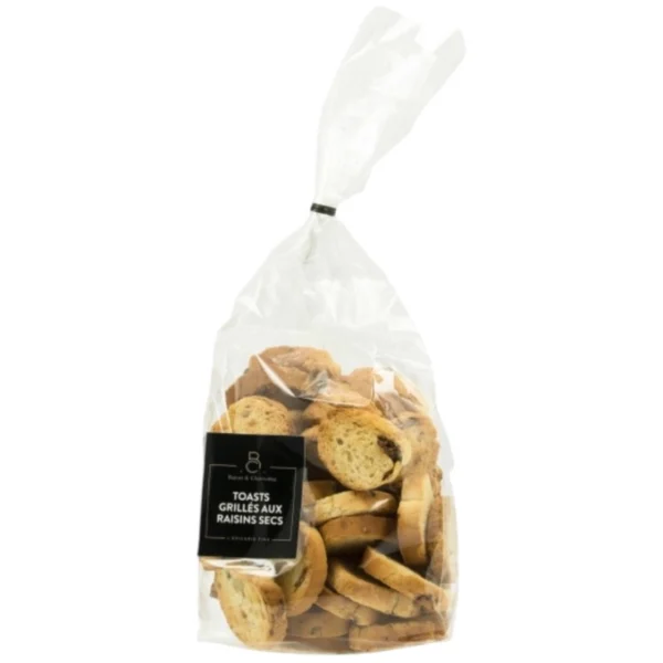 TOASTS GRILLÉS AUX RAISIN SEC  - "BARON ET CHASSAING"