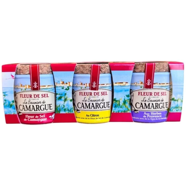 TRIO DE SEL - AIL - CITRON - HERBES DE PROVENCE - "LE SAUNIER DE CAMARGUE"