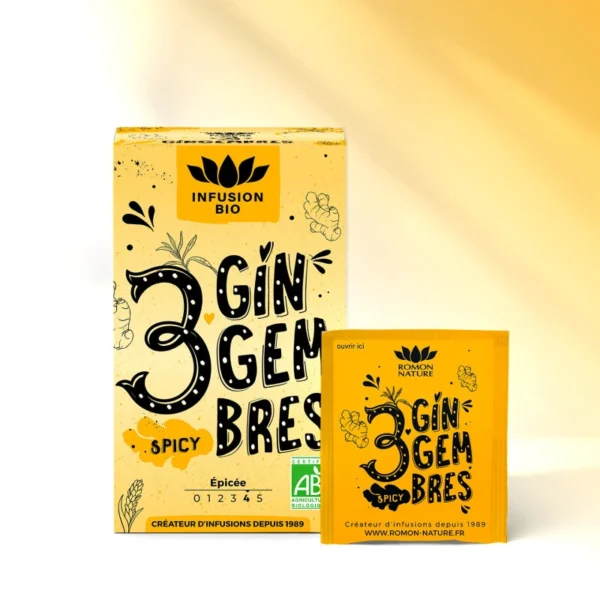 INFUSION BIO GINGEMBRE POIVRE - "ROMON NATURE"