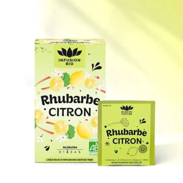INFUSION BIO RHUBARBE CITRON - "ROMON NATURE"