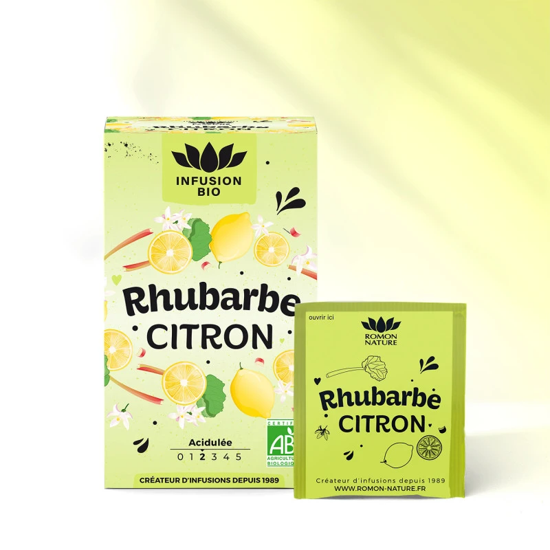 INFUSION BIO RHUBARBE CITRON - "ROMON NATURE"