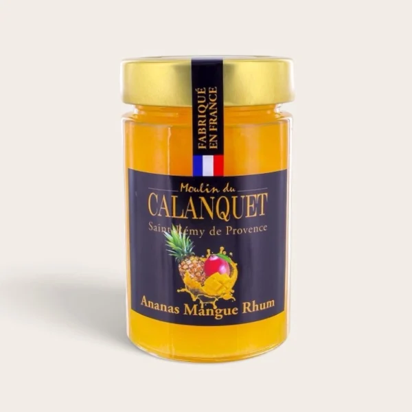 CONFITURE ANANAS MANGUE RHUM 220G - "CALANQUET"