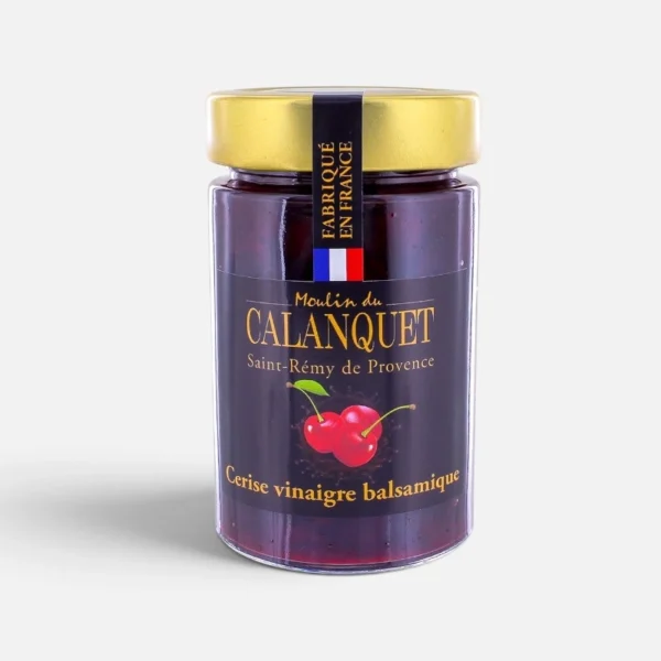 CONFITURE CERISE VINAIGRE BALSAMIQUE 220G - "CALANQUET"